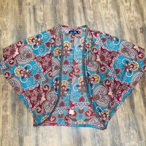 Blue Rain | Patterned Kimono